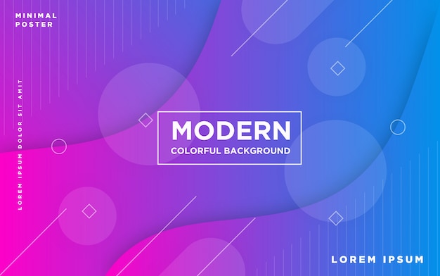 El colorido fondo moderno