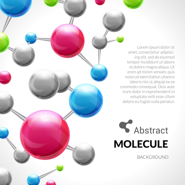 Colorido fondo molecular