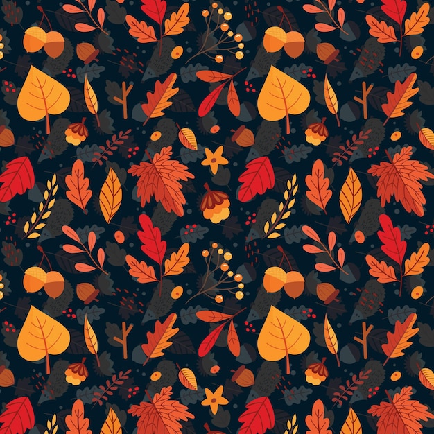 un colorido fondo de otoño con hojas de otoño y una rama