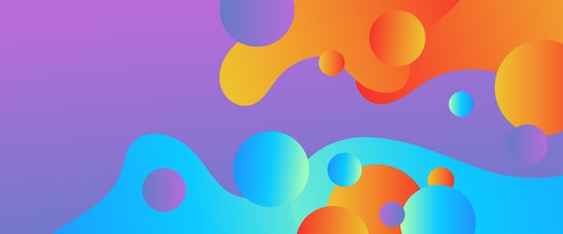 Colorido gradiente vectorial simple pancarta con ondas abstractas y formas líquidas diseño vectorial para presentaciones volantes carteles de fondo invitaciones de informe anual
