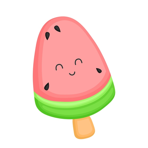 Colorido lindo helado palo postre sabor dibujos animados Doodle ilustración Vector Clipart