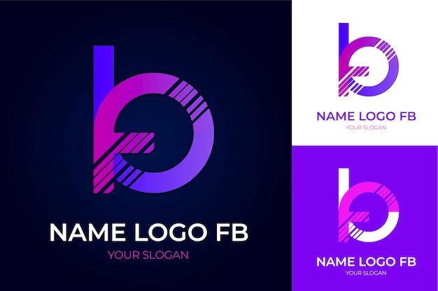 colorido logo FB gradiente vector