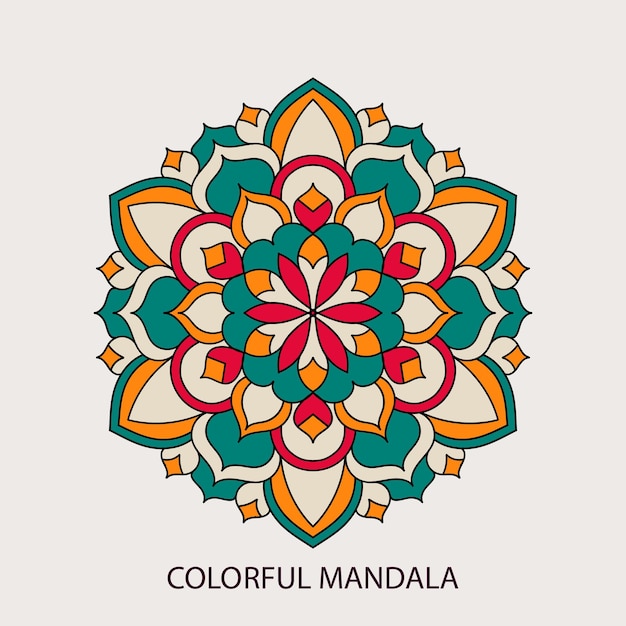 Colorido mandala arte vectorial