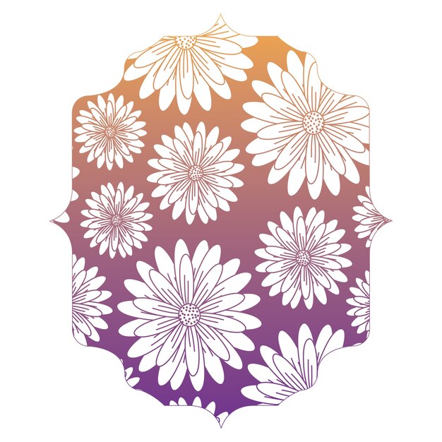 colorido marco árabe decorativo con diseño floral