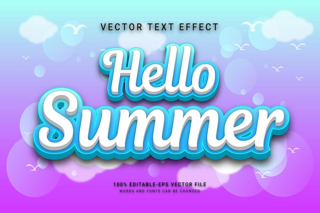 Colorido moderno 3d efecto de texto editable y diseño de tipografía