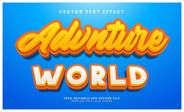 colorido moderno 3D efecto de texto editable y diseño de tipografía