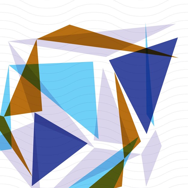 Colorido op art diseño telón de fondo abstracto futurista elegante fondo borroso con manchas manchadas y figuras poligonales ingeniería 3D transparente que cubre el tema de la tecnología