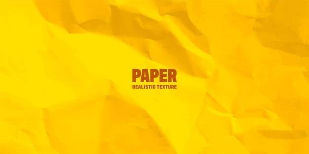 Colorido papel amarillo arrugado textura áspera grunge viejo en blanco colorido ilustración vectorial de fondo