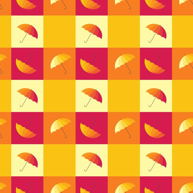 Colorido paraguas de patrones sin fisuras otoño
