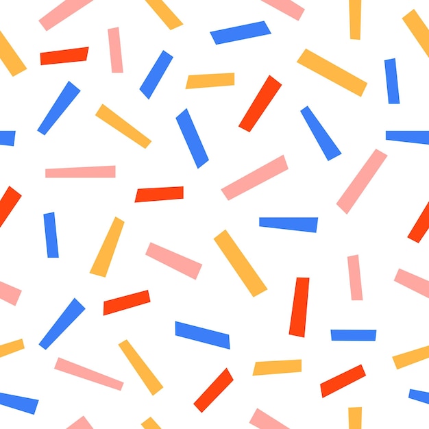 El colorido patrón de celebración de confeti para tarjetas