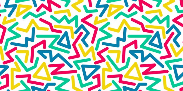 El colorido patrón de confeti garabateado