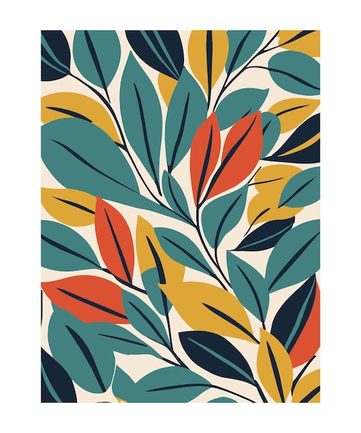 El colorido patrón floral para la decoración del hogar