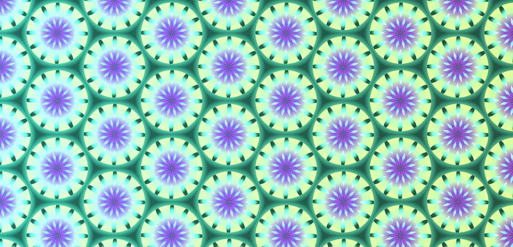 Vector el colorido patrón floral geométrico