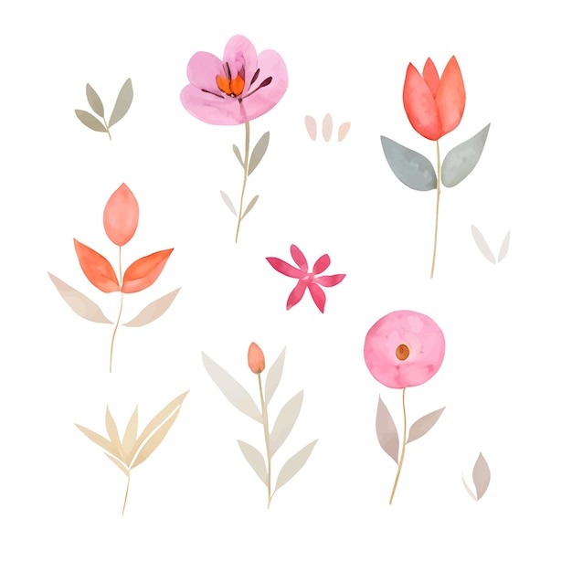 Colorido patrón floral transparente con flores y hojas abstractas ilustración vectorial