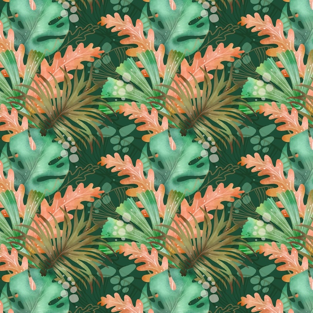 El colorido patrón floral tropical