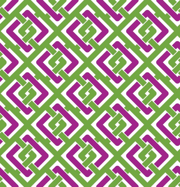Colorido patrón geométrico sin costuras, fondo vectorial sin fin simétrico con líneas entrelazadas. Cubierta de empalme de concepto abstracto.