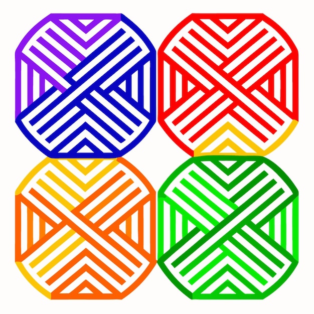El colorido patrón geométrico octogonal
