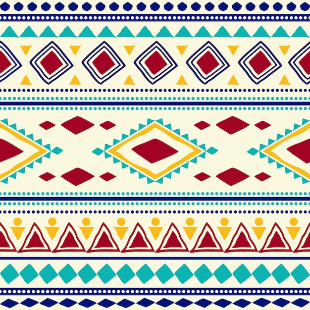 El colorido patrón geométrico tribal