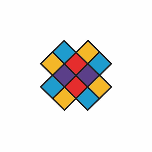 El colorido patrón geométrico