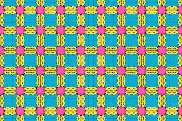 El colorido patrón geométrico