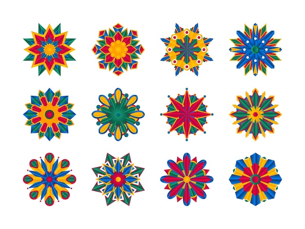 un colorido patrón de mandala floral un ornamento islámico del Ramadán