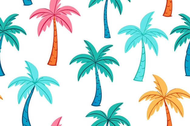 El colorido patrón de las palmeras