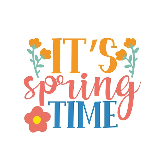 Un colorido póster de primavera con las palabras "es primavera".