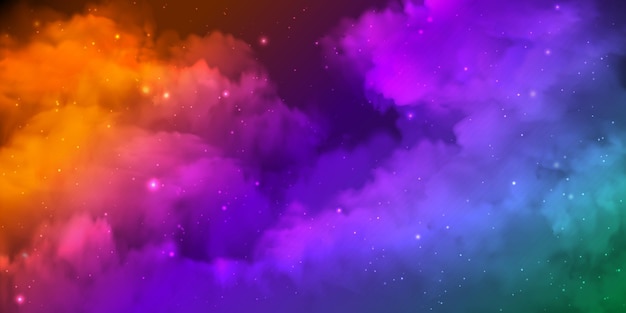 El colorido y realista fondo cósmico del espacio exterior