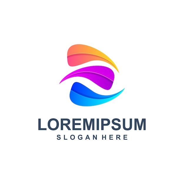 Colorido Resumen Letra E Logo Premium