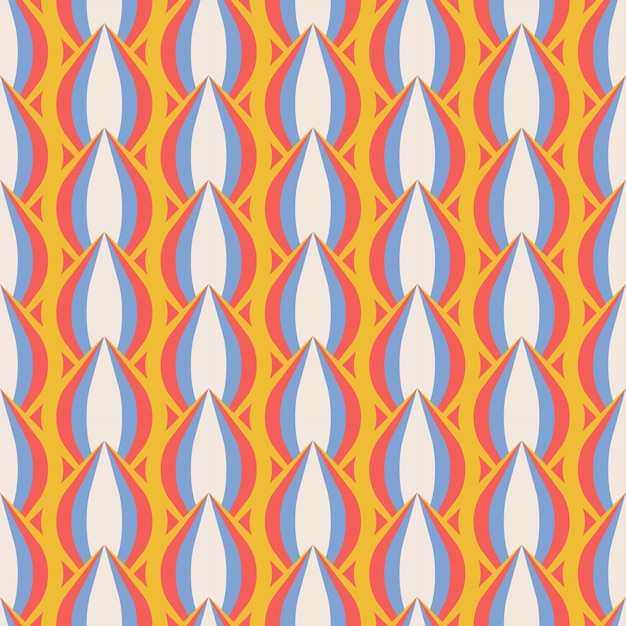 Colorido retro geométrico de patrones sin fisuras s vintage estilo maravilloso vector fondo plano