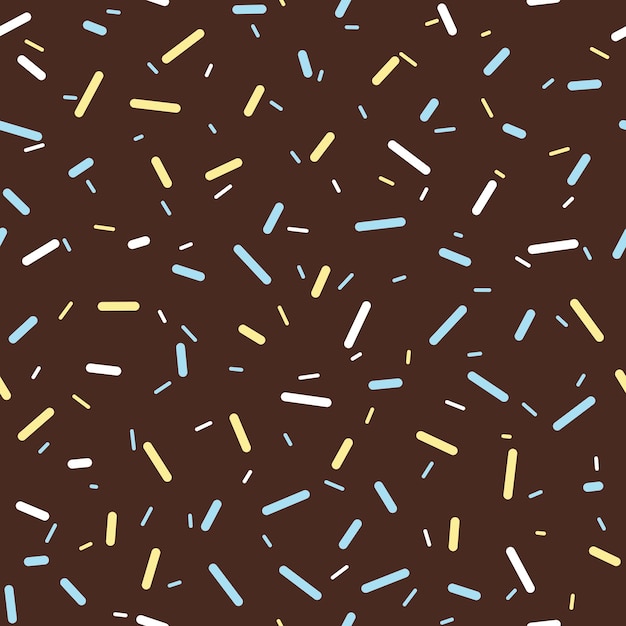 Colorido Sprinkles Donut Chocolate Glaseado Patrones Sin Fisuras