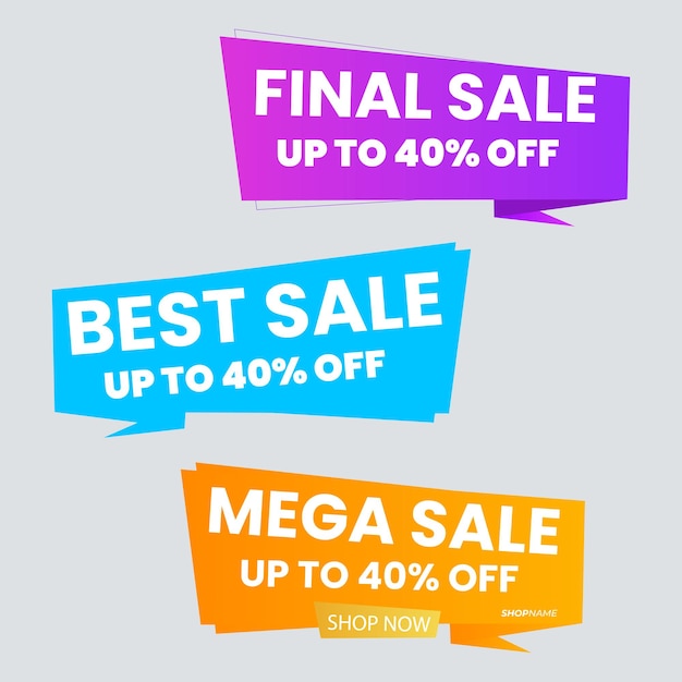 Colorido súper venta y descuento banner Ilustración vectorial