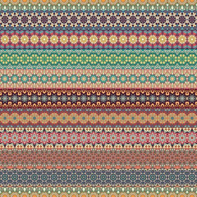 Colorido tribal vintage étnico de patrones sin fisuras