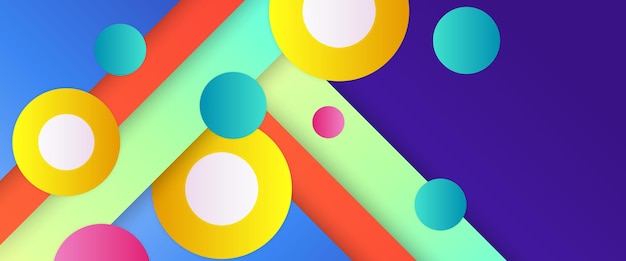 Colorido vector abstracto gradiente forma geométrica estandarte moderno para estandartes de sitios web folletos carteles tarjeta de folleto y portada