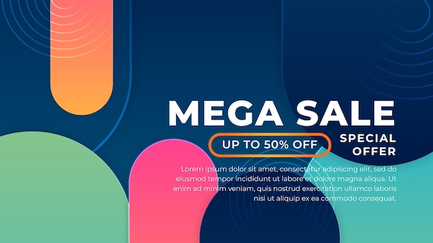 Colorido vector abstracto gradiente de venta de fondo con formas geométricas simples para el diseño de portadas de libros diseño de carteles de CD portadas de folletos de sitios web o publicidad