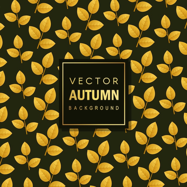 Colorido Vector de fondo de hojas de otoño