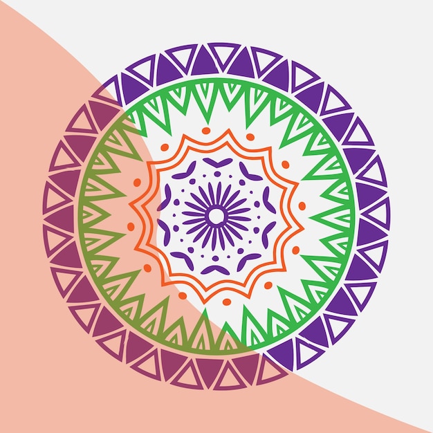 colorido Vector libre diseño de mandala colorido Mandala de lujo Fondo de vector libre