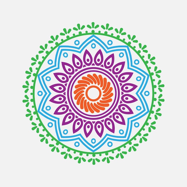 colorido Vector libre diseño de mandala colorido Mandala de lujo Fondo de vector libre