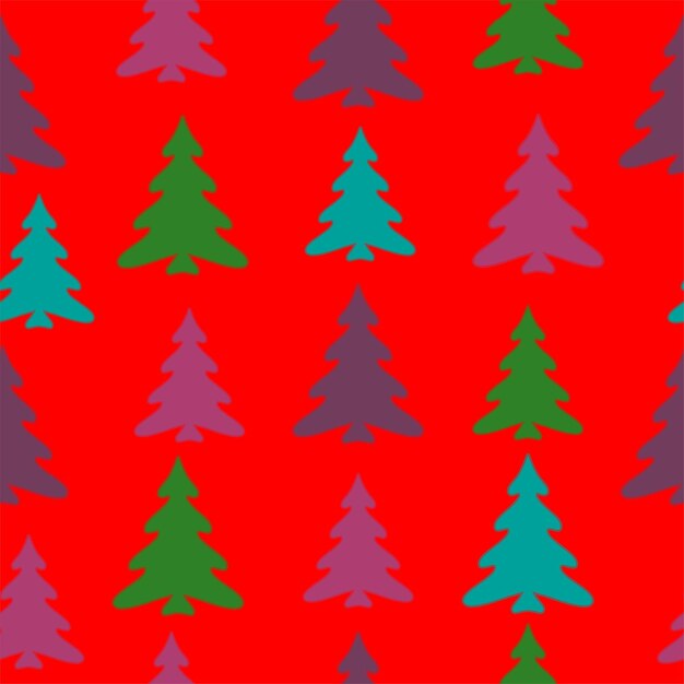 Coloridos árboles de Navidad sin fisuras de fondo