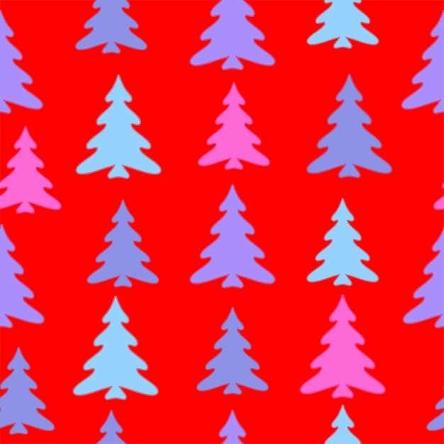 Coloridos árboles de Navidad sin fisuras de fondo