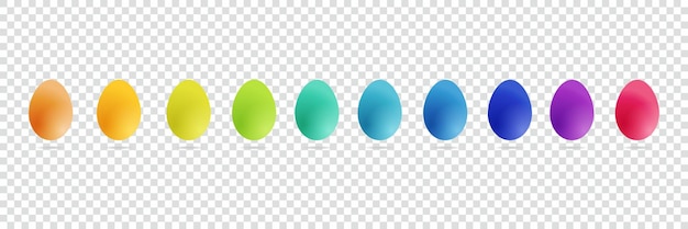 coloridos huevos de pascua ilustración vectorial