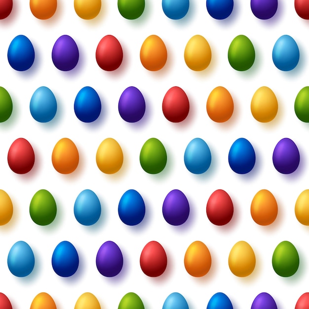 Vector coloridos huevos de pascua de patrones sin fisuras.