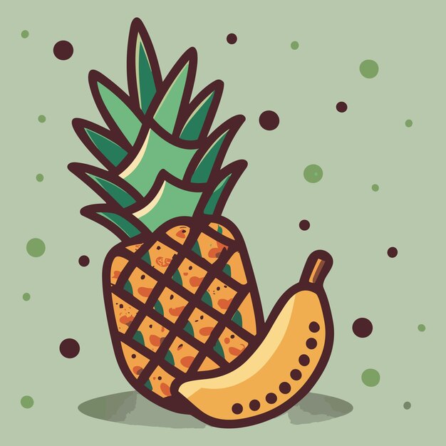 Vector coloridos iconos de frutas aisladas sobre un fondo blanco