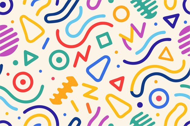 Los coloridos patrones de Doodle sin costuras