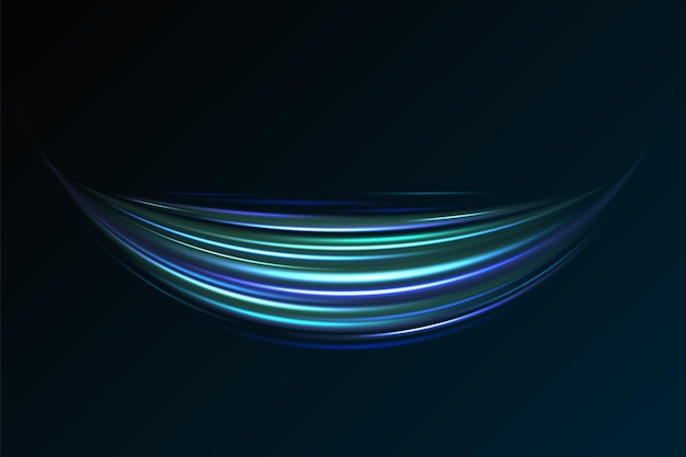 Coloridos senderos de luz con efecto de movimiento color neón líneas brillantes fondo senderos de luz de alta velocidad