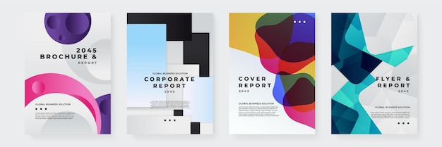 Coloroso resumen vectorial folleto de negocios corporativos con estilo moderno y simple para informe anual revista cartel presentación de negocios cartera volante banner sitio web