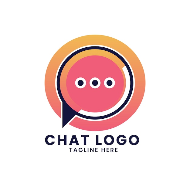 Vector colourful chat en línea masaje comunicación de redes sociales icono de logotipo diseño vectorial plantilla de aplicación