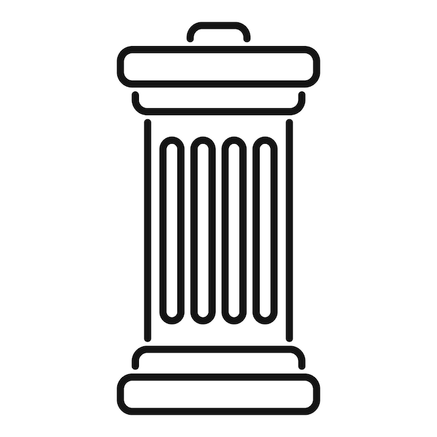 Columna antigua de pie fuerte que representa el poder y la historia
