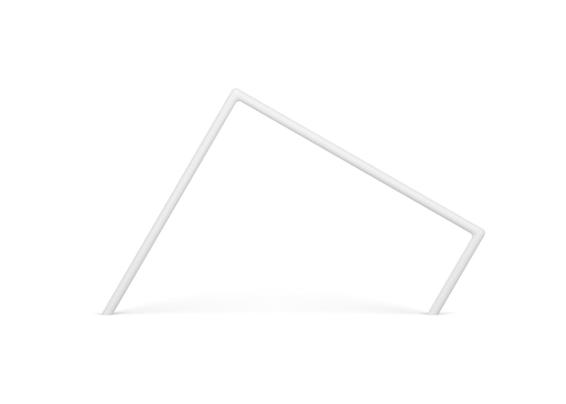 Columna de arco blanco entrada geométrica irregular elemento angular 3d ilustración vectorial realista