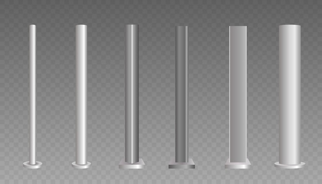 Columna base de metal.